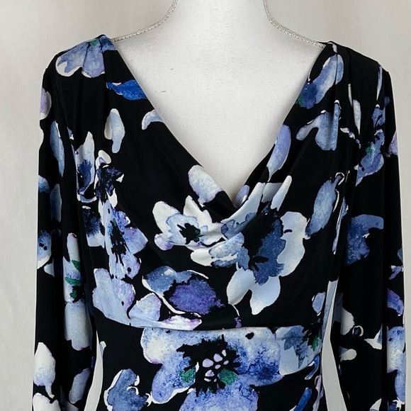 Lauren Ralph Lauren Bold Floral Print Party Event Dress NWOT - Picture 2 of 12